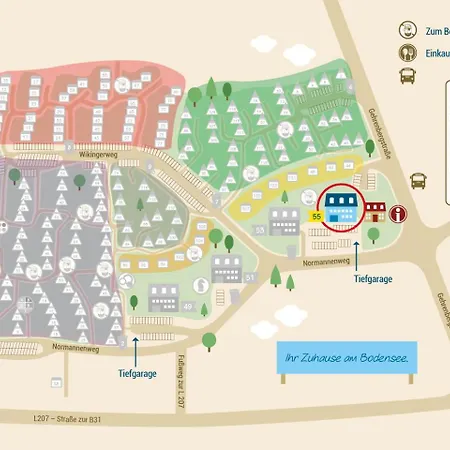 Ferienwohnpark Zwei-zimmer-apartment 55 14 公寓 博登斯边的伊门施塔特